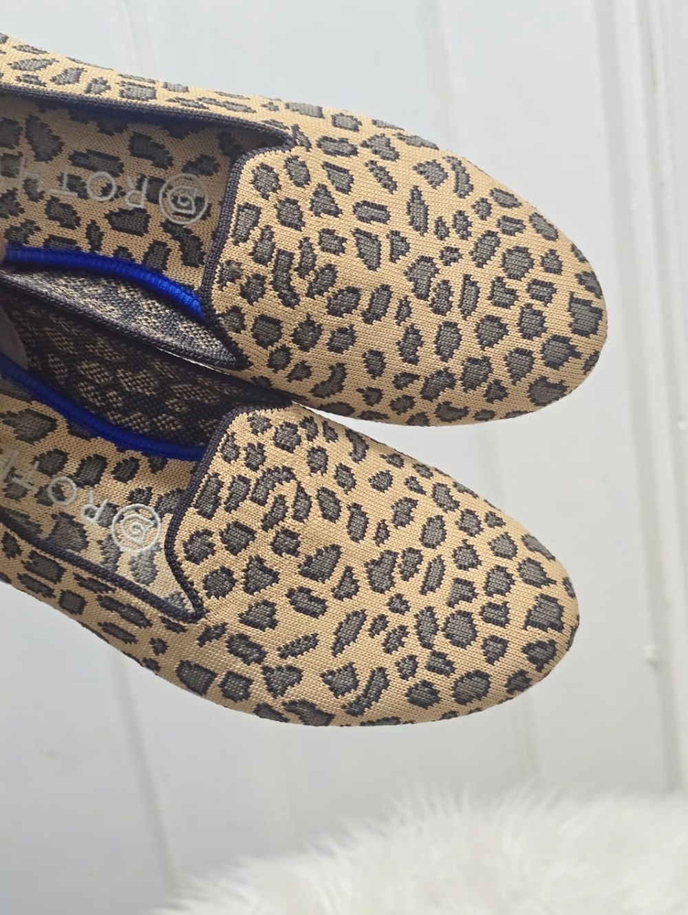Rothy's The Loafer Women's Leopard Print Knit Slip On Shoes Flats Size 9 - Picture 4 of 7